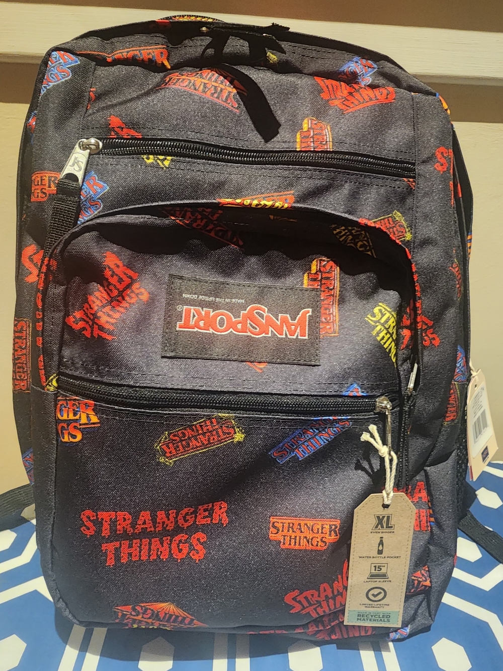 NWT JanSport X Stranger Things Upside Down Logo Backpack